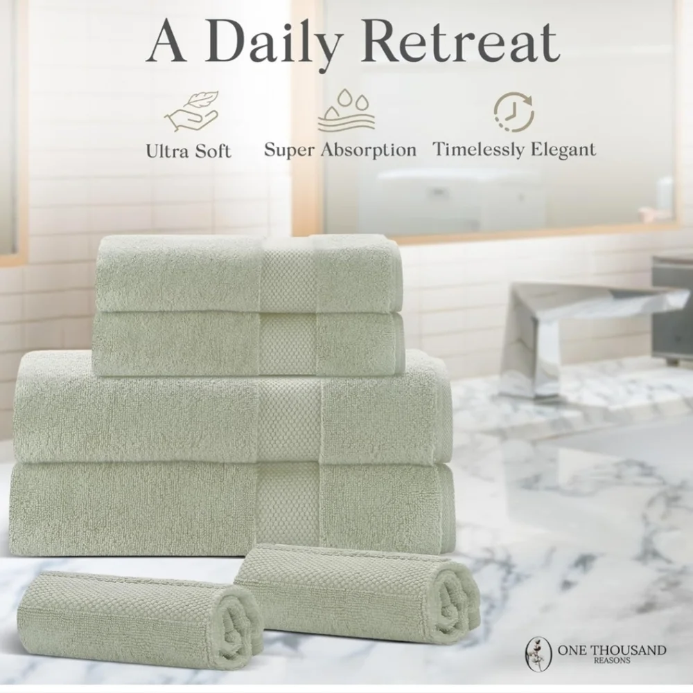 Zero Twist Bathroom Towels